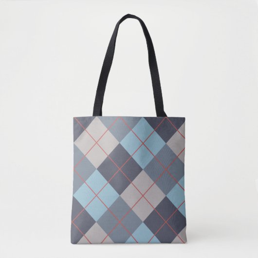 Forelle Blue Gray Baumwolle Orange Red Pattern Tasche (Vorderseite)
