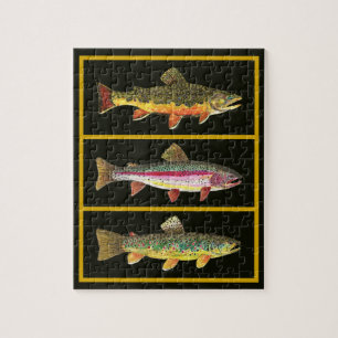 Forelle - Braune, Regenbogen, Brook Fisherman's Fu Puzzle