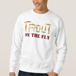FORELLE buchstabiert heraus in der Fischkunst Sweatshirt
