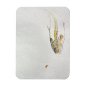 Forelle, die eine Fischfliege jagt Magnet (Vertikal)