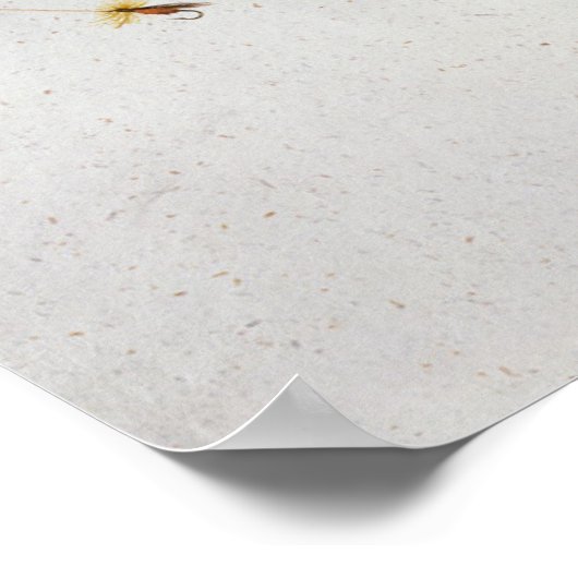 Forelle, die eine Fischfliege jagt Poster (Ecke)