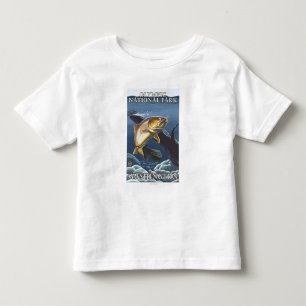 Forelle, die Querschnitt 4 fischt Kleinkind T-shirt