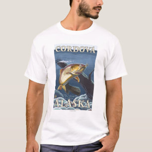 Forelle, die Querschnitt - Cordova, Alaska fischt T-Shirt