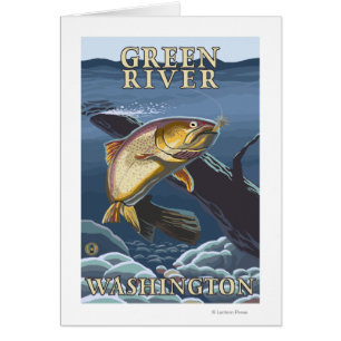 Forelle, die Querschnitt - Green River, WA fischt