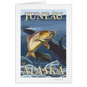 Forelle, die Querschnitt - Juneau, Alaska fischt
