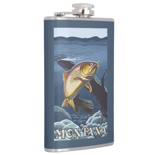 Forelle, die Querschnitt - Montana fischt Flachmann (Rechts)