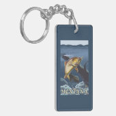 Forelle, die Querschnitt - Montana fischt Schlüsselanhänger (Vorderseite links)