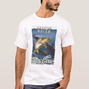 Forelle, die Querschnitt - Sandy-Fluss, Orego T-Shirt