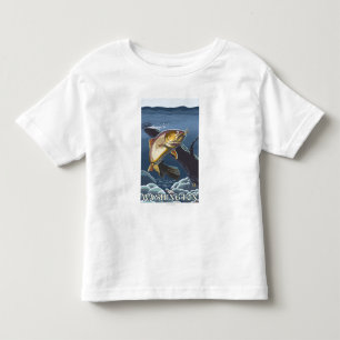 Forelle, die Querschnitt - Washington fischt Kleinkind T-shirt