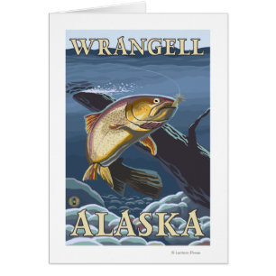 Forelle, die Querschnitt - Wrangell, Alaska fischt