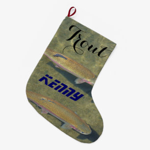 Forelle-Feiertags-Strumpf-personalisiertes Großer Weihnachtsstrumpf
