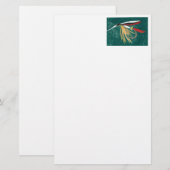 "Forelle Fin" Nassfliegengestation Briefpapier (Vorne/Hinten)