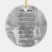 Forelle-Fischen-Gedicht Keramikornament (Vorne)