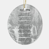 Forelle-Fischen-Gedicht Keramikornament (Links)