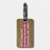 Forelle-Fischen-Gepäckanhänger Gepäckanhänger (Rückseite vertikal)