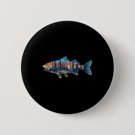 Forelle Fischen Natur Außenfischerei Fischer Wildl Button (Vorderseite)