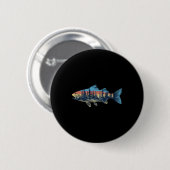 Forelle Fischen Natur Außenfischerei Fischer Wildl Button (Vorne & Hinten)
