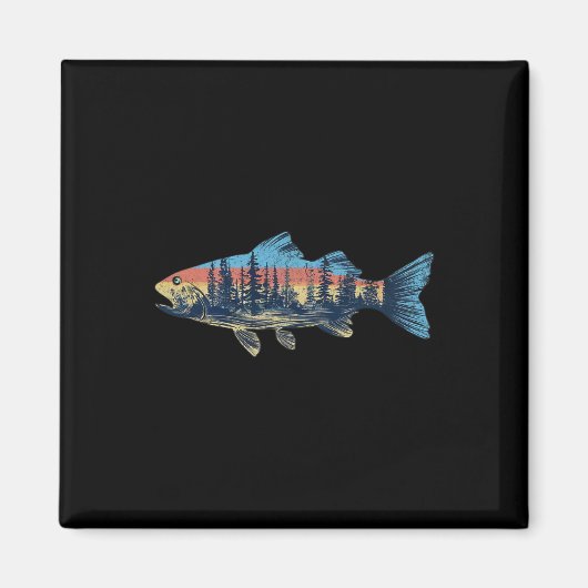 Forelle Fischen Natur Außenfischerei Fischer Wildl Magnet (Vorne)