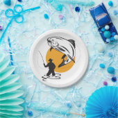 Forelle-Fischen Pappteller (Party)