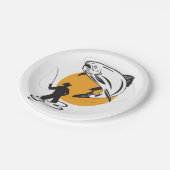 Forelle-Fischen Pappteller (Schrägansicht)