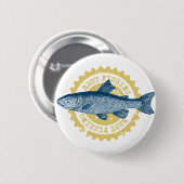 Forelle-Fischenlogo "des besten Fischens", Button (Vorne & Hinten)