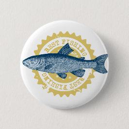 Forelle-Fischenlogo "des besten Fischens", Button
