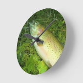 Forelle-Fischer-Uhr Runde Wanduhr (Winkel)