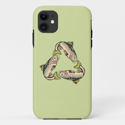Forelle-Fischerei-Fang u. Freigabe Case-Mate iPhone Hülle (Rückseite)