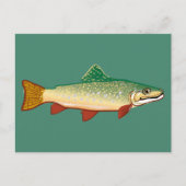 Forelle Fish Art Illustration Postkarte (Vorderseite)