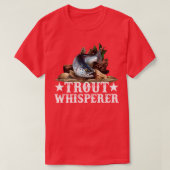 Forelle Fish Illustration Fly Fishing Art T-Shirt (Design vorne)