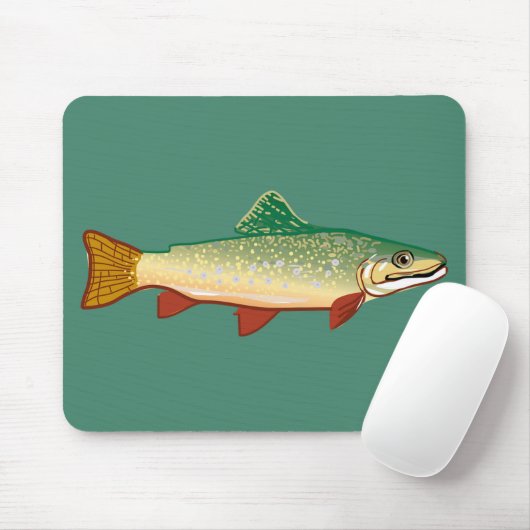 Forelle Fish Illustration Mousepad (Mit Mouse)