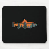 Forelle Fishing Nature Outdoor Fisherman Gift Mousepad (Vorne)