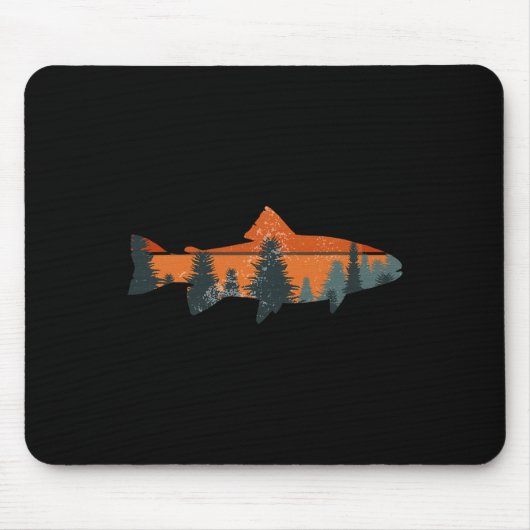 Forelle Fishing Nature Outdoor Fisherman Gift Mousepad (Vorne)