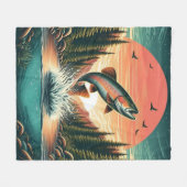 Forelle Fleecedecke (Vorderseite (Horizontal))