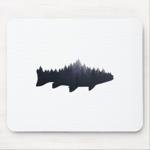 Forelle - Fliegenfischen Natur Outdoor Angler Gesc Mousepad