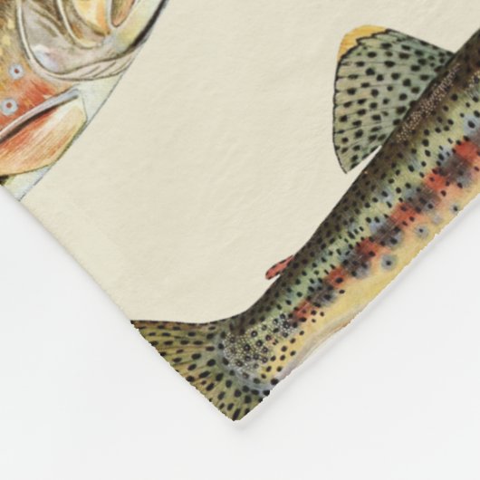 Forelle Galore Cream Fleecedecke (Ecke)