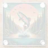 Forelle Glasuntersetzer (Rückseite)