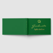 Forelle green golden name script cap Abschluss Gästebuch (Voll)