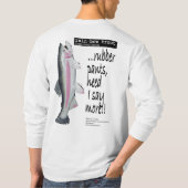 Forelle/Gummihosen T-Shirt (Rückseite)