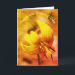 Forelle Lilie und Friend Art Personalisiert Geburt Karte<br><div class="desc">Schöne kleine wildgelbe Forelle Lilie und Insektenfreund. Blumenfotografie von Susan mit einem beängstigenden Effekt. Sie können jeden Text,  den Sie möchten,  für eine persönlichere Touch ändern oder hinzufügen.</div>
