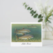 Forelle-Malerei Postkarte (Stehend Vorderseite)