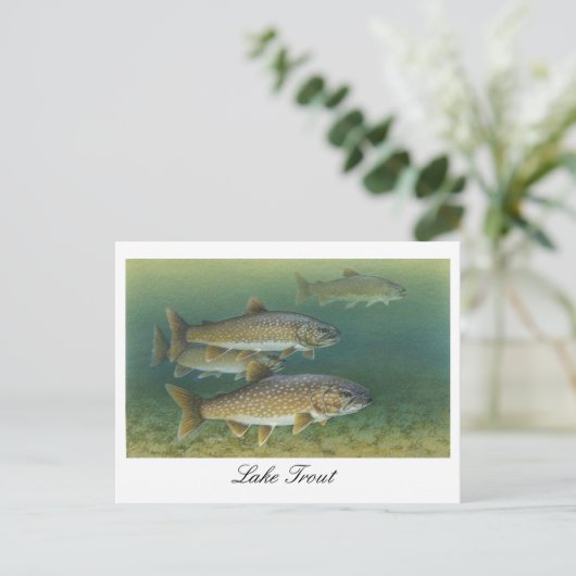 Forelle-Malerei Postkarte (Stehend Vorderseite)