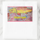 Forelle Rechteckiger Aufkleber (Tasche)