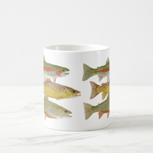 Forelle-Tasse Kaffeetasse (Mittel)