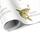 Forelle-u. Fliegen-personalisiertes Geschenkpapier (Rolleneckpunkt)
