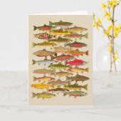 Forelle-u. Lachs-Spezies Karte (Gelbe Blume)