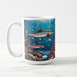 Forelle Unterwasser Fluss Wildtiere Kaffeetasse