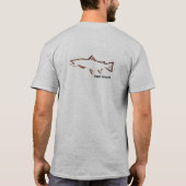 Forelle-Verfolger-Fischen-T - Shirt - gebrannte (Rückseite)