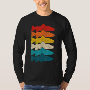 Forelle Vintage Fisch Fliegenfischen Angler T-Shirt
