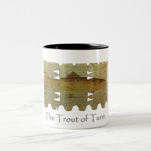 Forelle von Turin-Tasse Zweifarbige Tasse (Mittel)